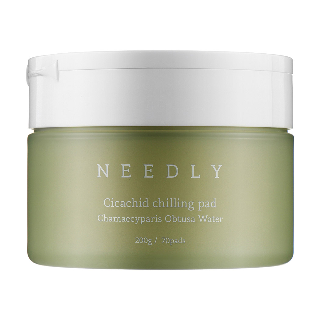 Заспокійливі пади для обличчя Needly Cicachid Chilling Pad з центелою, 70 шт