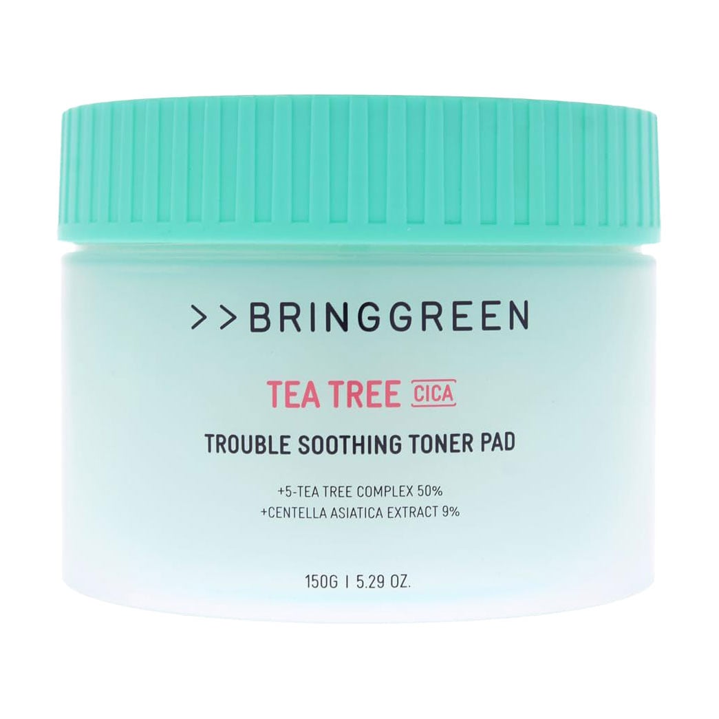 Заспокійливі тонер-пади для обличчя BRING GREEN Tea Tree Cica Trouble Soothing Toner Pad, 90 шт